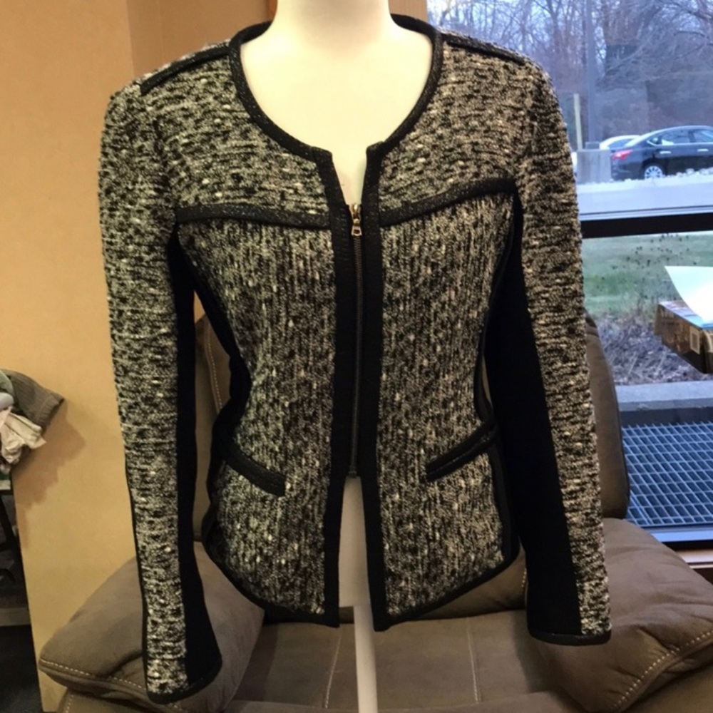 Yoanna Baraschi Tweed Zip Blazer